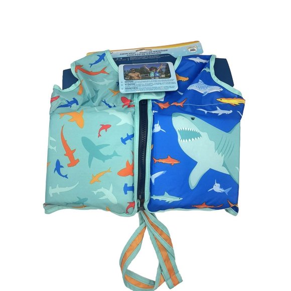 Swimways Swim Vest Years 2-4 Sharks Swim Step 2 - Picture 1 of 4
